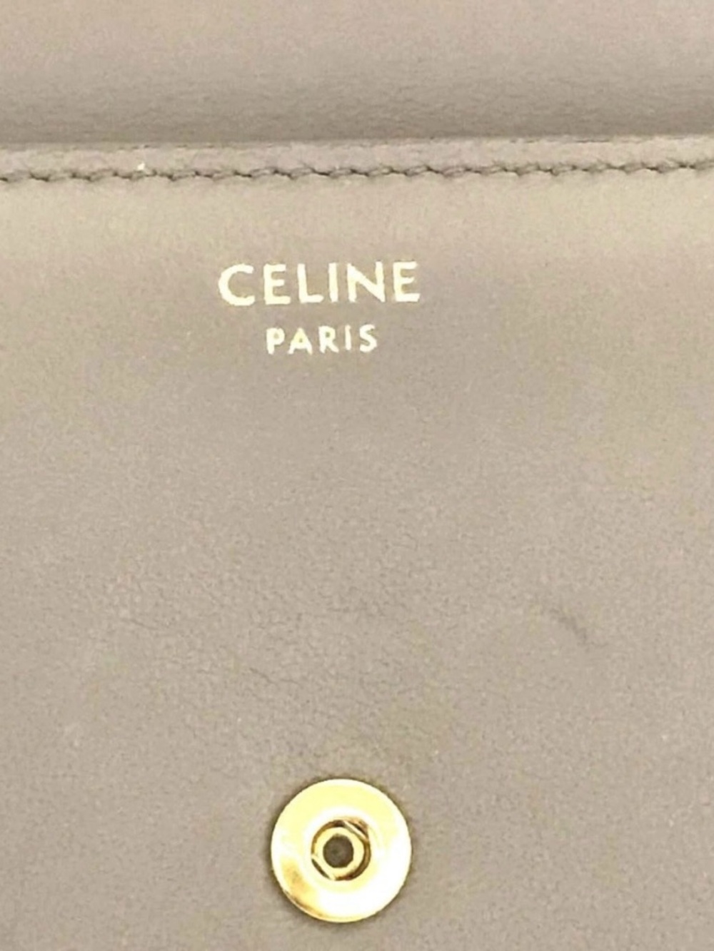 ✨🛍️ Celine Grey/Brown Leather Small Triomphe Wallet - Picture 8 of 8